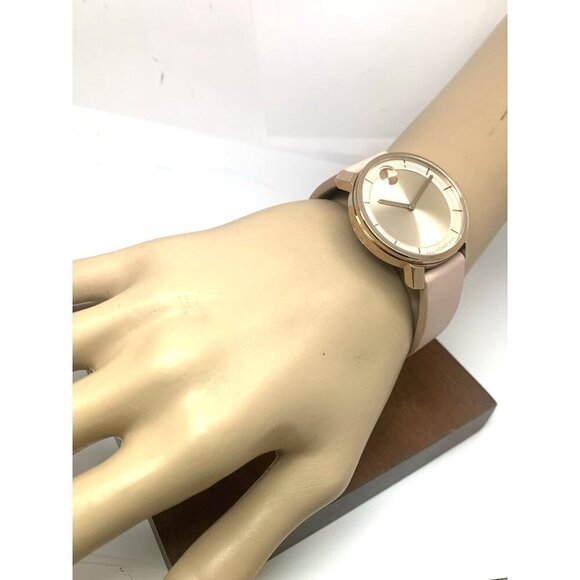 Movado Women\'s Watch 3601078 Bold Swiss Quartz Rose Gold Pink Leather 34mm main image 14